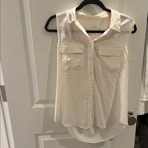 Equipment Ivory Sleeveless Blouse